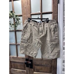 MBX Denim Wear Men's Gorpcore Cargo Shorts Khaki Size‎ 36 NWT